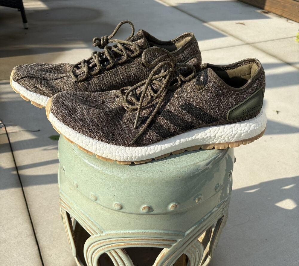 Adidas Men’s Pureboost Sneakers Size 14 OliveGreen